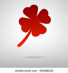 Leaf clover sign icon. Saint patrick symbol.