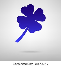 Leaf clover sign icon. Saint patrick symbol.
