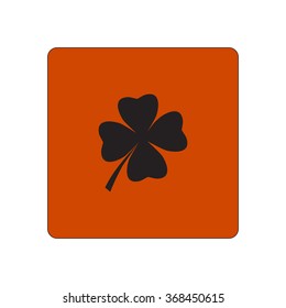 Leaf clover sign icon. Saint patrick symbol. Ecology concept. Flat design style.