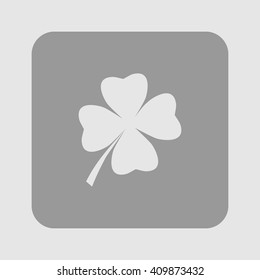 Leaf clover sign icon. Saint patrick symbol. Ecology concept. Flat design style.