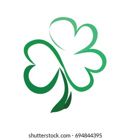 Leaf clover sign icon. Saint patrick symbol. Ecology concept.Green.