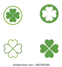 Leaf clover sign icon.saint patrick symbol.design illustration