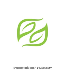 Initial Letter N Leaf Logo Vector Stock Vector (Royalty Free) 1587132322