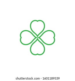 Leaf clover sign icon.saint patrick symbol.design illustration