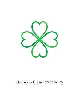 Leaf clover sign icon.saint patrick symbol.design illustration