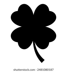 Leaf clover silhouette. Vector image
