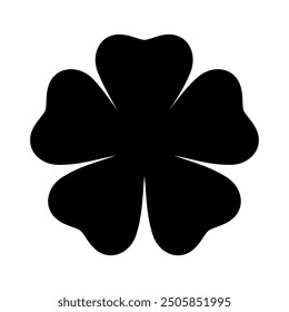 Leaf clover silhouette. Vector image