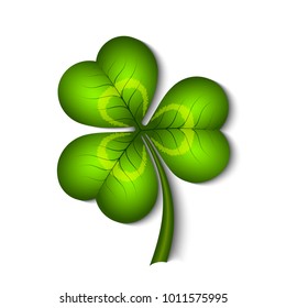 Leaf Clover Symbol Ireland Vector Illustration Stock Vector (Royalty ...