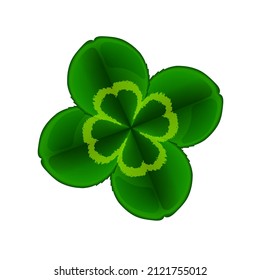 Leaf of a clover symbol of Ireland, vector illustration.