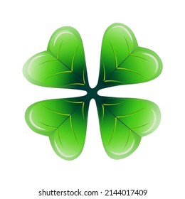 Leaf of a clover symbol of Ireland vector illustration.