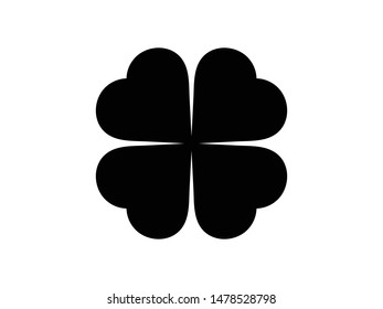 Leaf clover vector icon. Patrick symbol. Ecology concept.