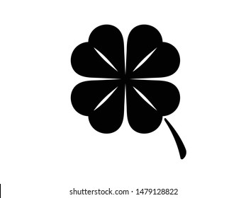 Leaf clover vector icon. Patrick symbol. Ecology concept.