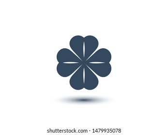 Leaf clover vector icon. Patrick symbol. Ecology concept.