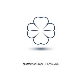 Leaf clover vector icon. Patrick symbol. Ecology concept.