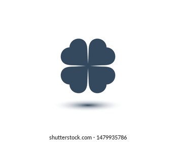 Leaf clover vector icon. Patrick symbol. Ecology concept.