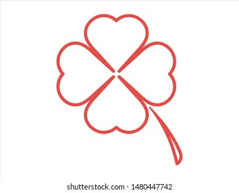Leaf clover vector icon. Patrick symbol. Ecology concept.