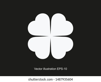 Leaf clover vector icon. Patrick symbol. Ecology concept.