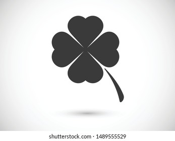 Leaf clover vector icon. Patrick symbol. Ecology concept.