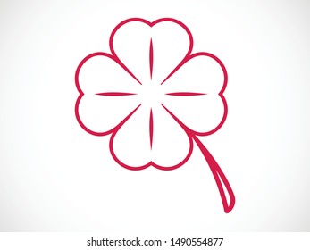 Leaf clover vector icon. Patrick symbol. Ecology concept.