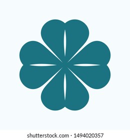 Leaf clover vector icon. Patrick symbol. Ecology concept.