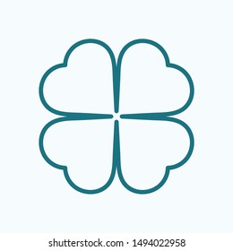 Leaf clover vector icon. Patrick symbol. Ecology concept.