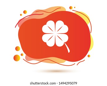 Leaf clover vector icon. Patrick symbol. Ecology concept.