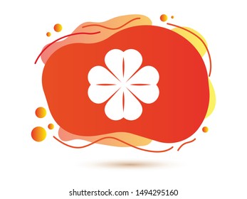 Leaf clover vector icon. Patrick symbol. Ecology concept.