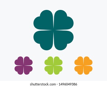Leaf clover vector icon. Patrick symbol. Ecology concept.