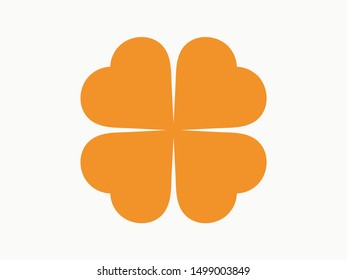 Leaf clover vector icon. Patrick symbol. Ecology concept.