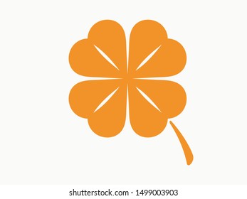 Leaf clover vector icon. Patrick symbol. Ecology concept.