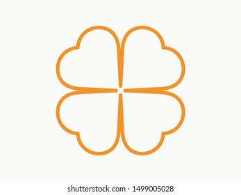 Leaf clover vector icon. Patrick symbol. Ecology concept.