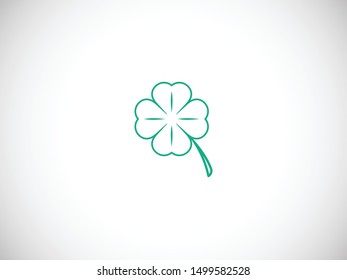 Leaf clover vector icon. Patrick symbol. Ecology concept.