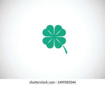 Leaf clover vector icon. Patrick symbol. Ecology concept.