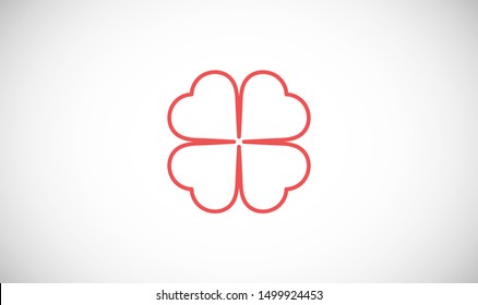 Leaf clover vector icon. Patrick symbol. Ecology concept.