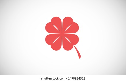 Leaf clover vector icon. Patrick symbol. Ecology concept.