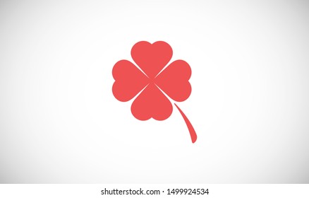 Leaf clover vector icon. Patrick symbol. Ecology concept.