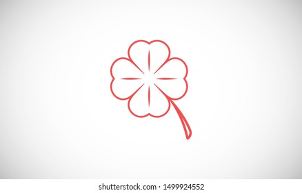 Leaf clover vector icon. Patrick symbol. Ecology concept.