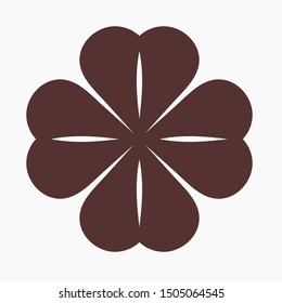 Leaf clover vector icon. Patrick symbol. Ecology concept.