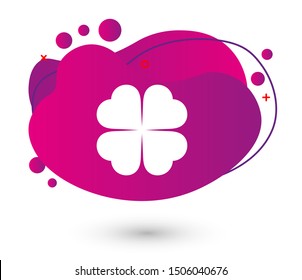 Leaf clover vector icon. Patrick symbol. Ecology concept.