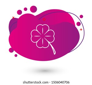 Leaf clover vector icon. Patrick symbol. Ecology concept.