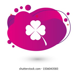 Leaf clover vector icon. Patrick symbol. Ecology concept.