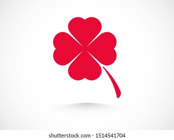 Leaf clover vector icon. Patrick symbol. Ecology concept.