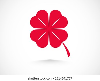 Leaf clover vector icon. Patrick symbol. Ecology concept.