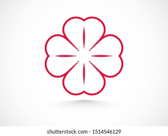 Leaf clover vector icon. Patrick symbol. Ecology concept.