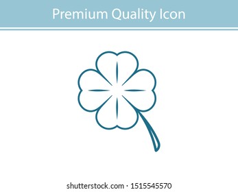 Leaf clover vector icon. Patrick symbol. Ecology concept.