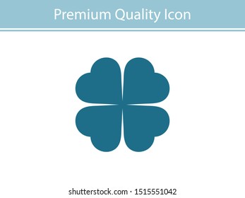 Leaf clover vector icon. Patrick symbol. Ecology concept.