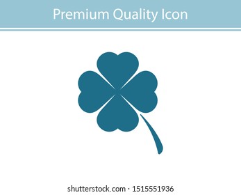 Leaf clover vector icon. Patrick symbol. Ecology concept.