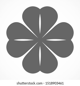 Leaf clover vector icon. Patrick symbol. Ecology concept.