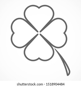 Leaf clover vector icon. Patrick symbol. Ecology concept.