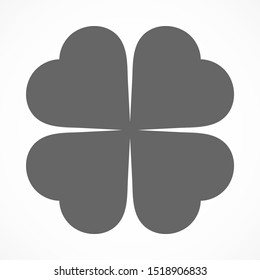Leaf clover vector icon. Patrick symbol. Ecology concept.